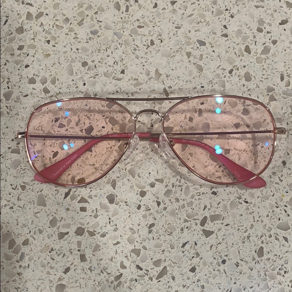 Caddis Pink Lens Aviator Glasses